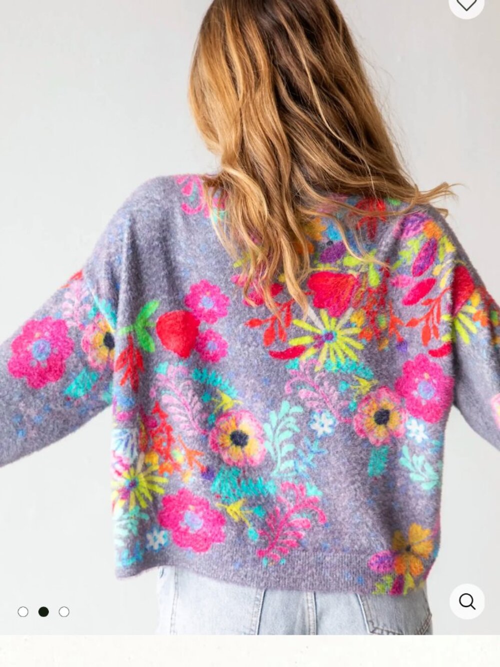 Cashmere-Like Mock Neck Sweater M - Picture 2 of 4